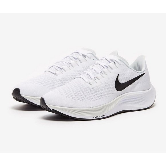 Nike Air Zoom Pegasus 37 Men's Shoes Sneakers Running White Black BQ9646-100 - Picture 3 of 5